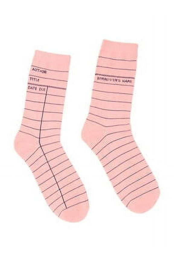 Library Card (Pink) Socks - Small