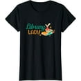 thumbnail image 1 of Library Lady Librarian Reader Bookish Bookworm Book Lover T-Shirt, 1 of 3
