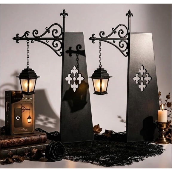 Library Lantern-Decorative Bookshelf Lighting, Bookshelf Lamp for Library Shelf, Mini Bookshelf Lamp, Portable Shelf Decor, Home Desk Hanging Ornament, Enchanting Gift for Literary Lovers