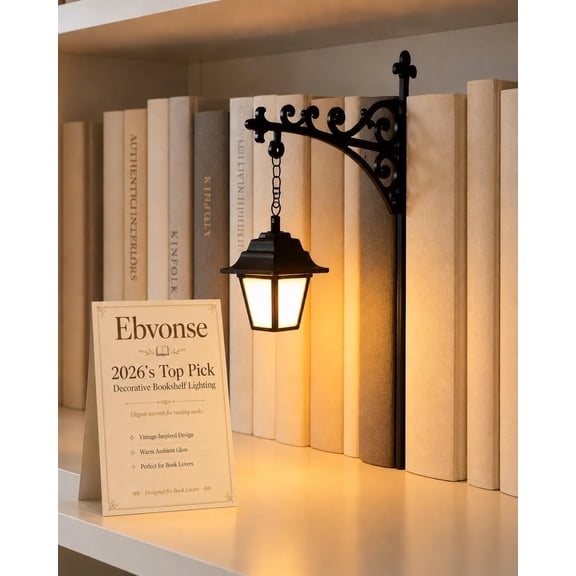 Library Lantern-Decorative Bookshelf Lighting, Magic Reading Book Shelf Light for Bookworms Vintage LED Bookcase Lamp Warm Cool Light Desk Luminaires for Reading Nooks Literary Corners Lovers
