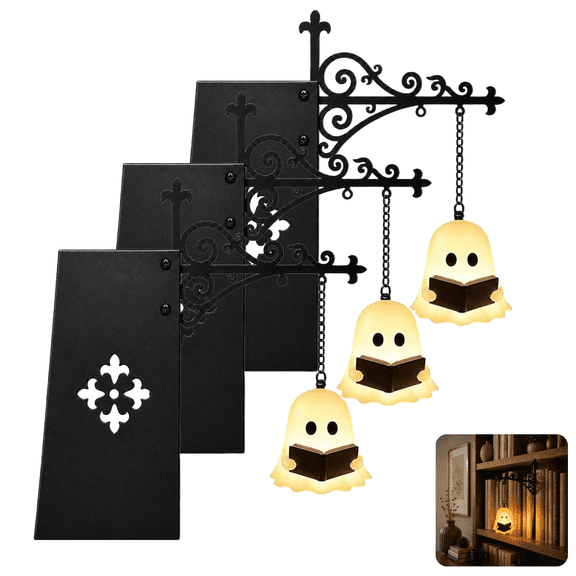 Library Lantern Bookshelf Lamp, Warm LED Bookcase Ornament Light, Little Cute Lantern-Decorative Hanging Resin Light for Home, Study and Reading Corner, Gift for Literary Lovers