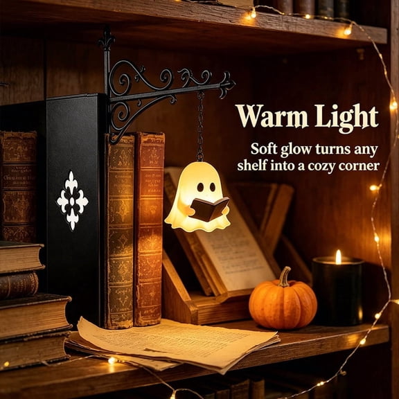 Library Lantern-Decorative Bookshelf Lighting, Reading Book Shelf Lights for Bookworms, Antique Led Books Nook Lamp Ornament for Study Reading Corner Home Library, Unique Gift for Book Lovers (1Pcs)