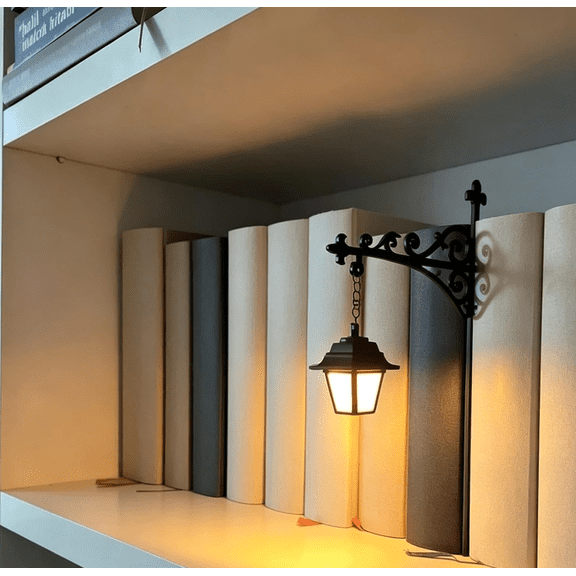 Library Lantern-Decorative Bookshelf Lighting, Reading Book Shelf Lights for Bookworms, Antique Led Books Nook Lamp Ornament for Study Reading Corner Home Library, Unique Gift for Book Lovers