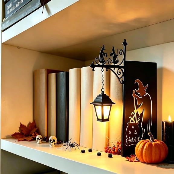 Library Lantern-Decorative Bookshelf Lighting, Reading Book Shelf Lights for Bookworms, Antique Led Books Nook Lamp Ornament for Study Reading Corner Home Library, Unique Gift for Book Lovers(3Pcs)