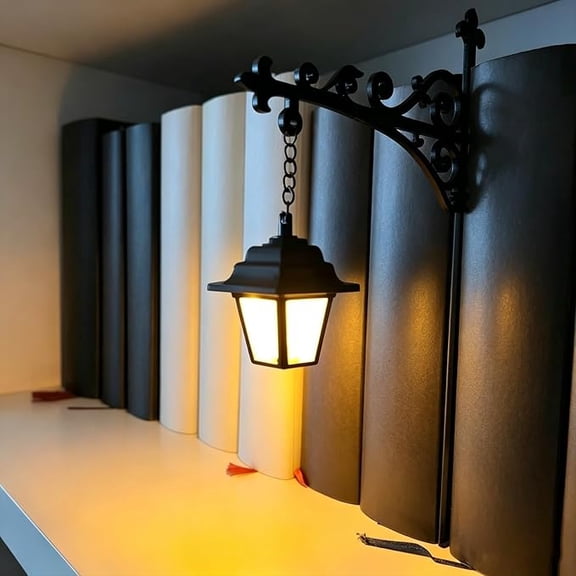 Library Lantern-Decorative Bookshelf Lighting, Reading Book Shelf Lights for Bookworms, Antique Led Books Nook Lamp Ornament for Study Reading Corner Home Library, Unique Gift for Book Lovers (1pcs)