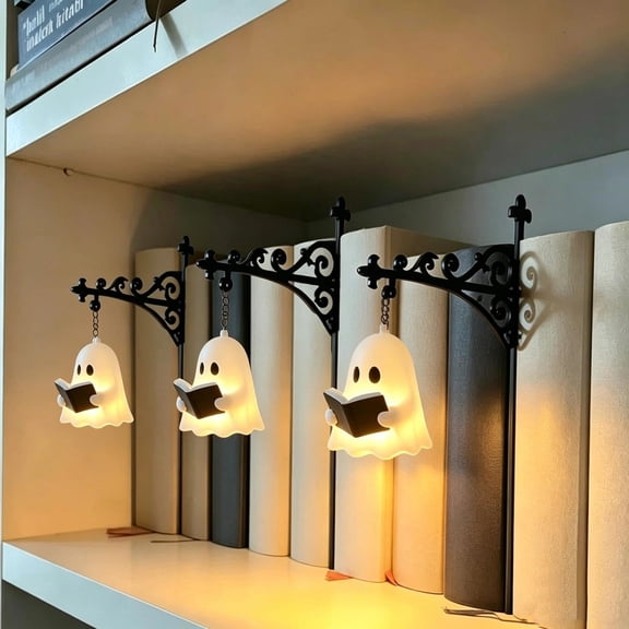 Library Lantern LED Bookend Light, Vintage Bookshelf Decorative Reading Lamp Ornament for Home Library, Study & Reading Corner Gift for Book Lovers