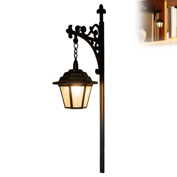 Library Lantern LED Reading Light Wooden Bookshelf Lamp Vintage Nightlight for Reading Nook Desk Studious Room Decoration （1PC）