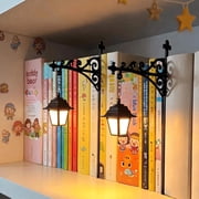 Library Lantern - Mini Bookshelf Lamp, 2026 New Library Lights for Bookcase, Warm and White Nightlight Book Shelf Light, Vintage Wooden Table Desk Luminaires Gift for Book Lovers Home Decor