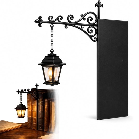 Library Lantern Mini Bookshelf Lamp, Miniature Library Lantern-Decorative Bookshelf Lighting, Vintage Fantasy Book Shelf Lamp for Bookworms, Enchanting Gift for Literary Lovers