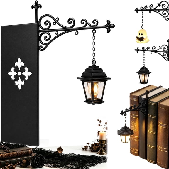 Library Lantern Mini Bookshelf Lamp, Reading Book Shelf Lights for Bookworms, Warm Decorative Bookshelf Lighting for Book Nook, Home Library, Study and Reading Corner，2*Mix