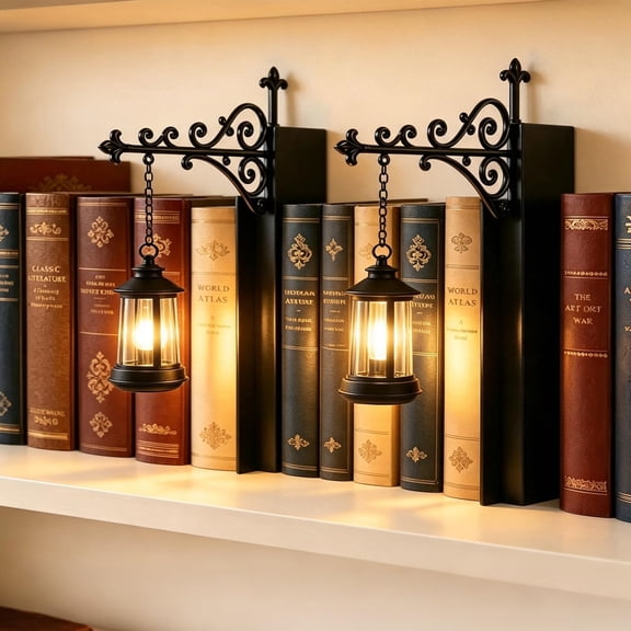 Library Lantern Mini Bookshelf Lamp, Shelf Lantern Bookshelf Light, Book Shelf Lamp