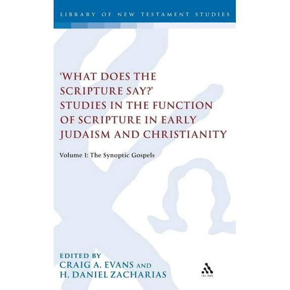 Library of New Testament Studies What Does the Scripture Say?' Studies in the Function of Scripture in Early Judaism and Christianity: Volume 1: The Syno, Book VOLUM, (Hardcover)