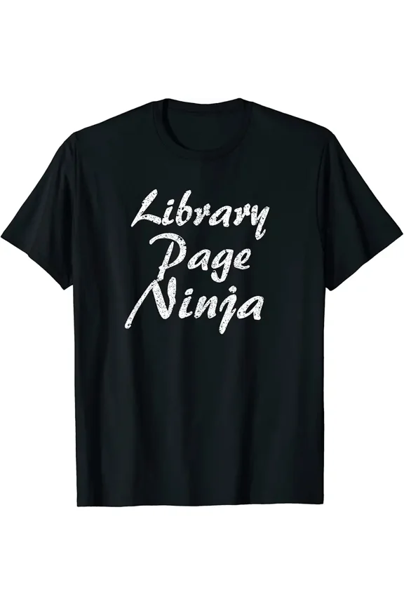 Library Page Tshirt Job Occupation Funny Work Title T-Shirt