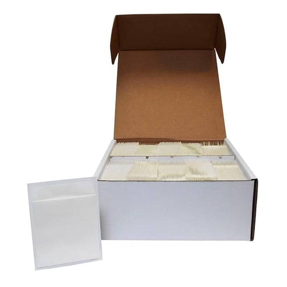 Library Pockets Peel and Press, 3.5x4.5 Inches - Manila Card Stock - Self Adhesive Book Pockets for Library, School, Home - Pack of 500