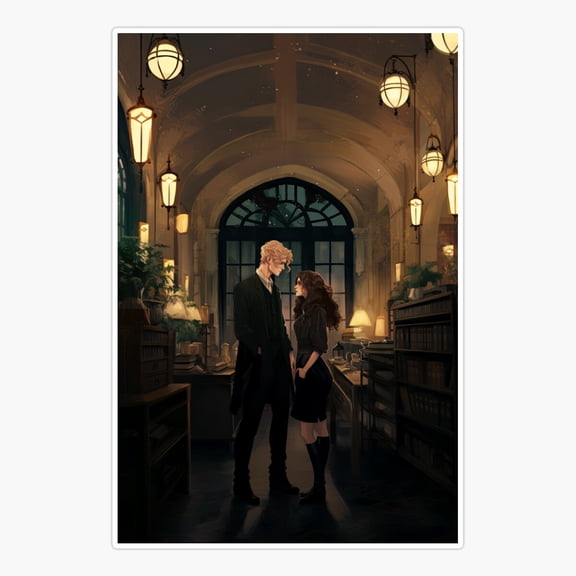 Library Romance Pair Inspired Sticker