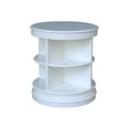 thumbnail image 1 of Library Round End Table, White, 1 of 1