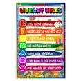 thumbnail image 1 of Library Rules Poster - Colorful Educational Posters Classroom Wall Art for Kids - Classroom Rules Posters for Elementary, Middle, and High School - Perfect for Home, School, 1 of 1