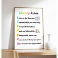 thumbnail image 1 of Library Rules Poster, School Library Print, Librarian Gift, Classroom Decor, Librarian Decor, Educational Poster, Wall Art, Modern Wall Decor, 8x12 UNFRAMED, 1 of 2