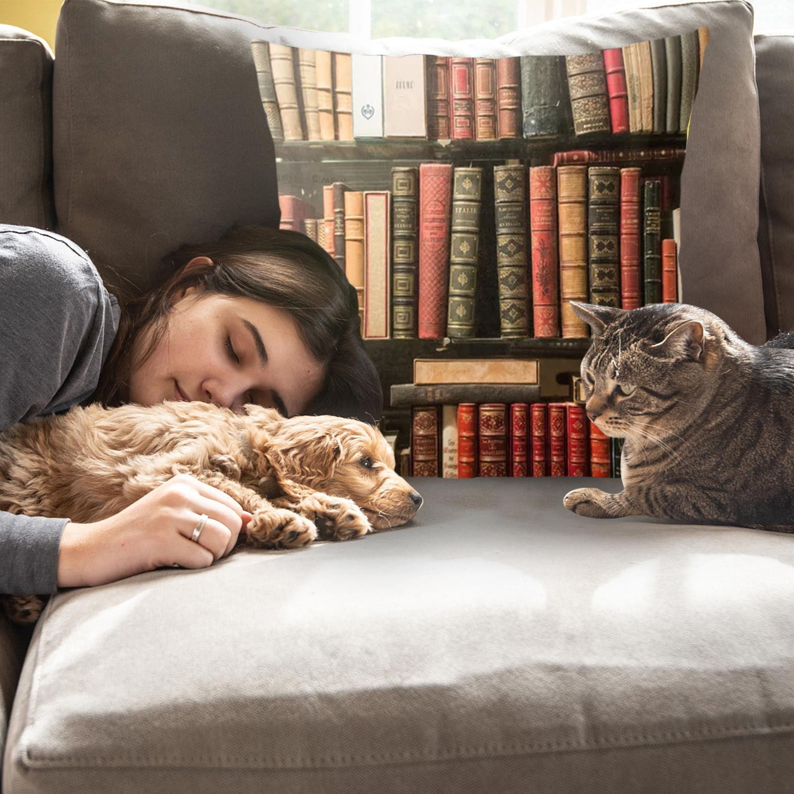 Library Series Pillowcase Retro Book Pillowcase Size Pillows Silk