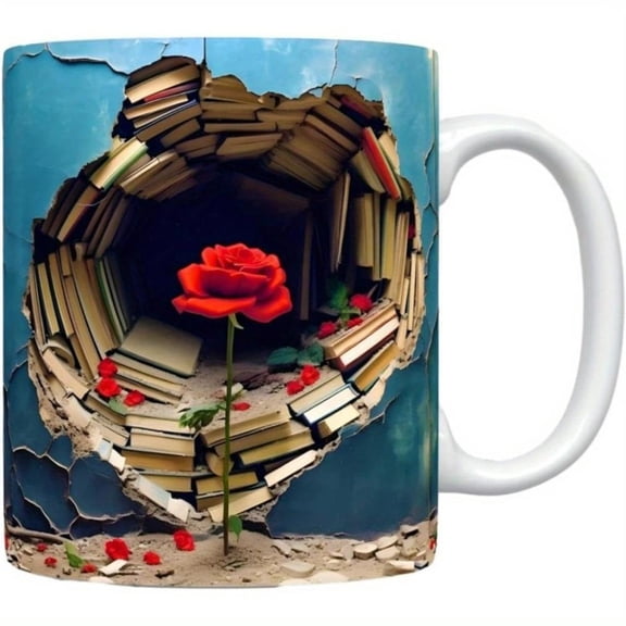 A Library Shelf Coffee Mug Novelty Ceramic Library Bookshelf Mug Romantic Birthday Valentine S Day Funny Tea Hot Cocoa Coffee Cup Idea Funny Mug Best Friends Family Bestie Girlfriend