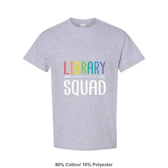 Library Squad A Funny Librarian Appreciation And Book Lover Gift Unisex T-Shirt, up to size 5XL