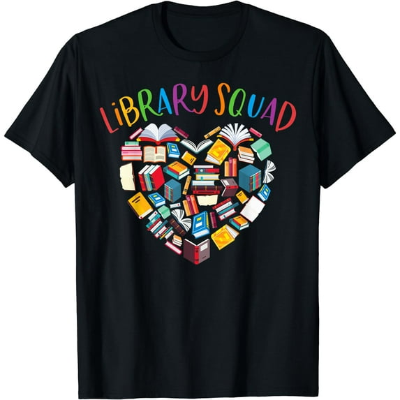 Library Squad Librarian Bookworm Book Lover T-Shirt