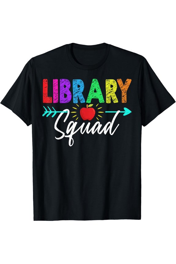 Library Squad Library Teacher Student Team Back To School Adult T-shirt