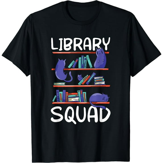 Library Squad Lover Librarian Books Sayings T-Shirt