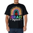 thumbnail image 1 of Library Squad Rainbow Leopard Teacher Back To School T-Shirt, 1 of 4