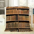 thumbnail image 1 of Library Throw Blanket Old Books on Wooden Shelf in The National Library of Vienna Decorative Soft Warm Cozy Flannel Plush Throws Blankets for Bedding Sofa Couch 50 X 60 Inch, 1 of 6