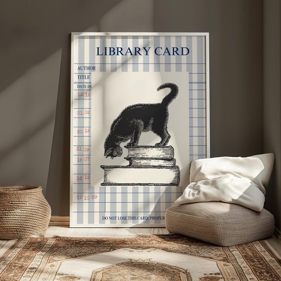 Library Wall Art Library Sign Reading Nook Bibliophile Library Decorations Vintage Library Art