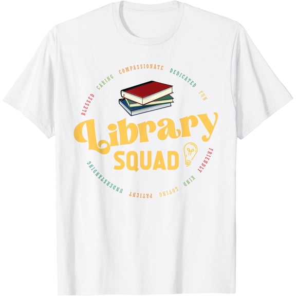 Library Worker Designs - Library Squad T-Shirt100% cotton