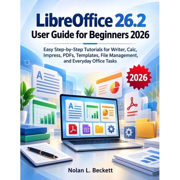LibreOffice 26.2 User Guide for Beginners 2026: Easy Step-by-Step Tutorials for Writer, Calc, Impress, PDFs, Templates, , (Paperback)