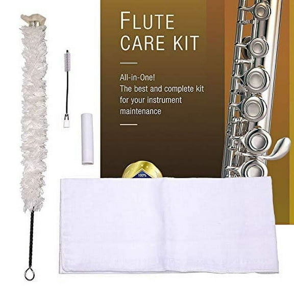 Libretto White Flute Electronics Cleaning Brush Kit with Cleaning Swab, Dust Brush, Cleaning Cloth, Premium Cork Grease, 5 Total Count, 5 Pack