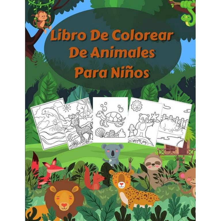 Libro De Colorear De Animales Para Niños: Libros para colorear