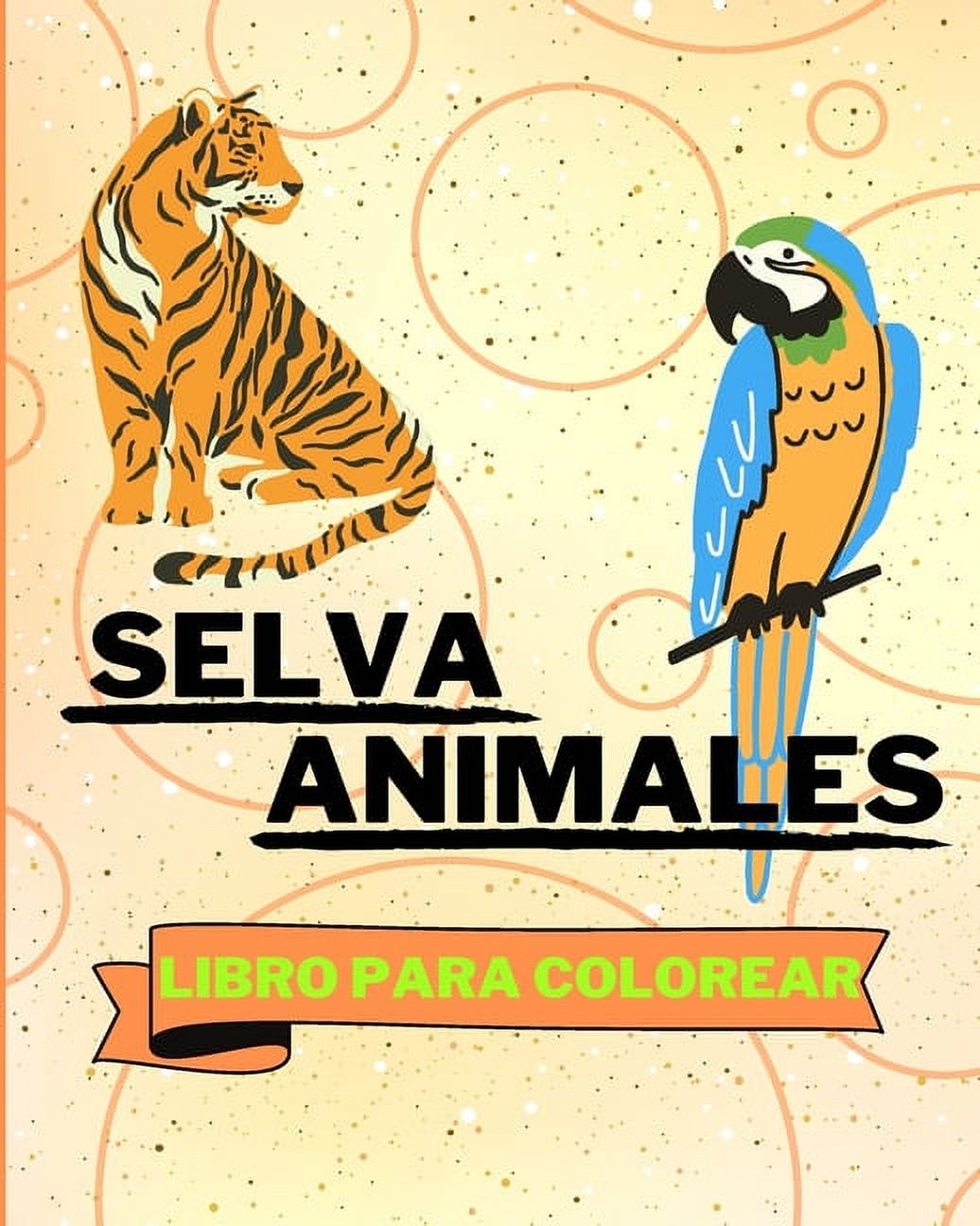 Libro Para Colorear de Selva Animales: 25 Animales de la Selva ...