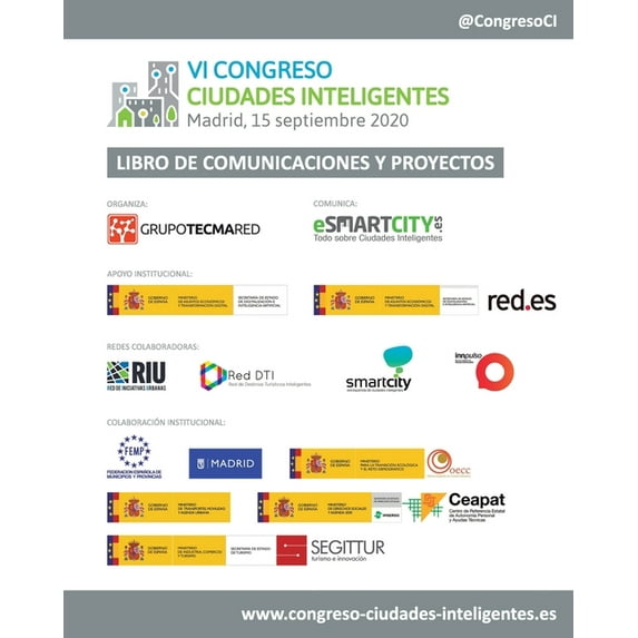 Libro de Comunicaciones y Proyectos VI Congreso Ciudades Inteligentes: Celebrado en Madrid, 15 septiembre 2020 (Paperback)