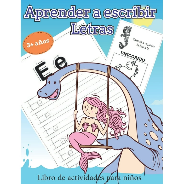 Libro de actividades para niños : aprender a escribir Letras,3+ años:  Cuaderno de escritura niños de preescolar y educación infantil (Paperback)  