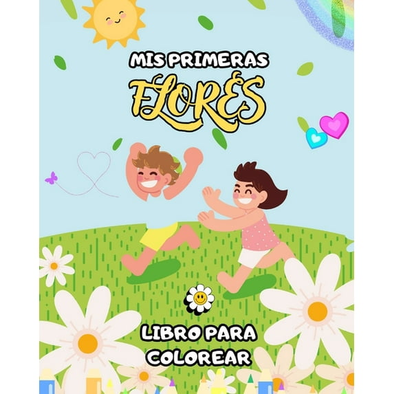 Libro de colorear de flores para niños: regalo de los amantes de las flores para niños y niñas: Con ilustraciones grande, (Paperback)