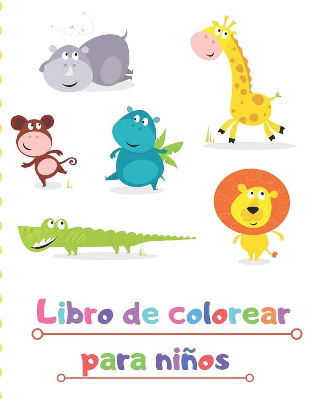 Libro de colorear para niños: Gran regalo para niños y niñas, edades 2-4,  4-6 / Libros para colorear fáciles y grandes para niños pequeños  (Paperback) 