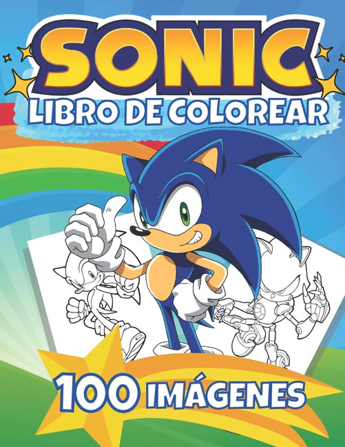 Sonic 10 Libros Colorear Niños Fiesta