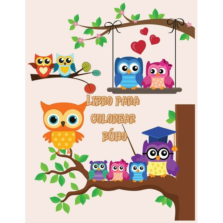 niña buho para colorear