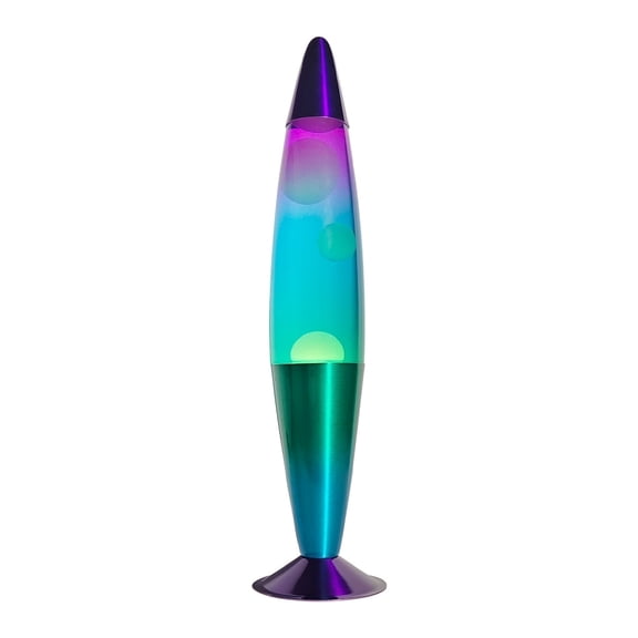 Libubow 16 inches Rainbow Motion Lava Lamp, Clear Liquid