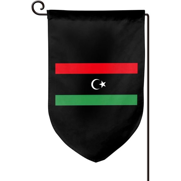 Libyan Flag Garden Flag 12x18 Inch Double Sided Small Flags for Outside Yard Outdoor Decor Wall Banner