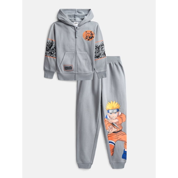 Naruto Boys Hoodie and Joggers Outfit Set, 2-Piece, Sizes 4-18