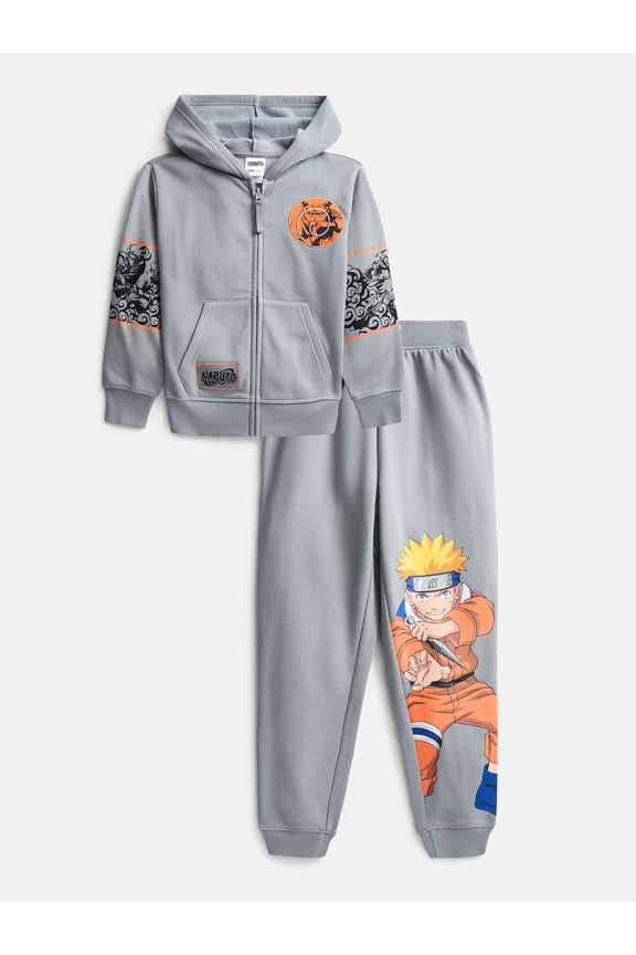 Naruto Boys Hoodie and Joggers Outfit Set, 2-Piece, Sizes 4-18