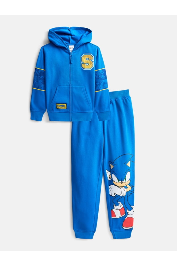Sonic the Hedgehog Boys Hoodie and Joggers Outfit Set, 2-Piece, Sizes 4-18