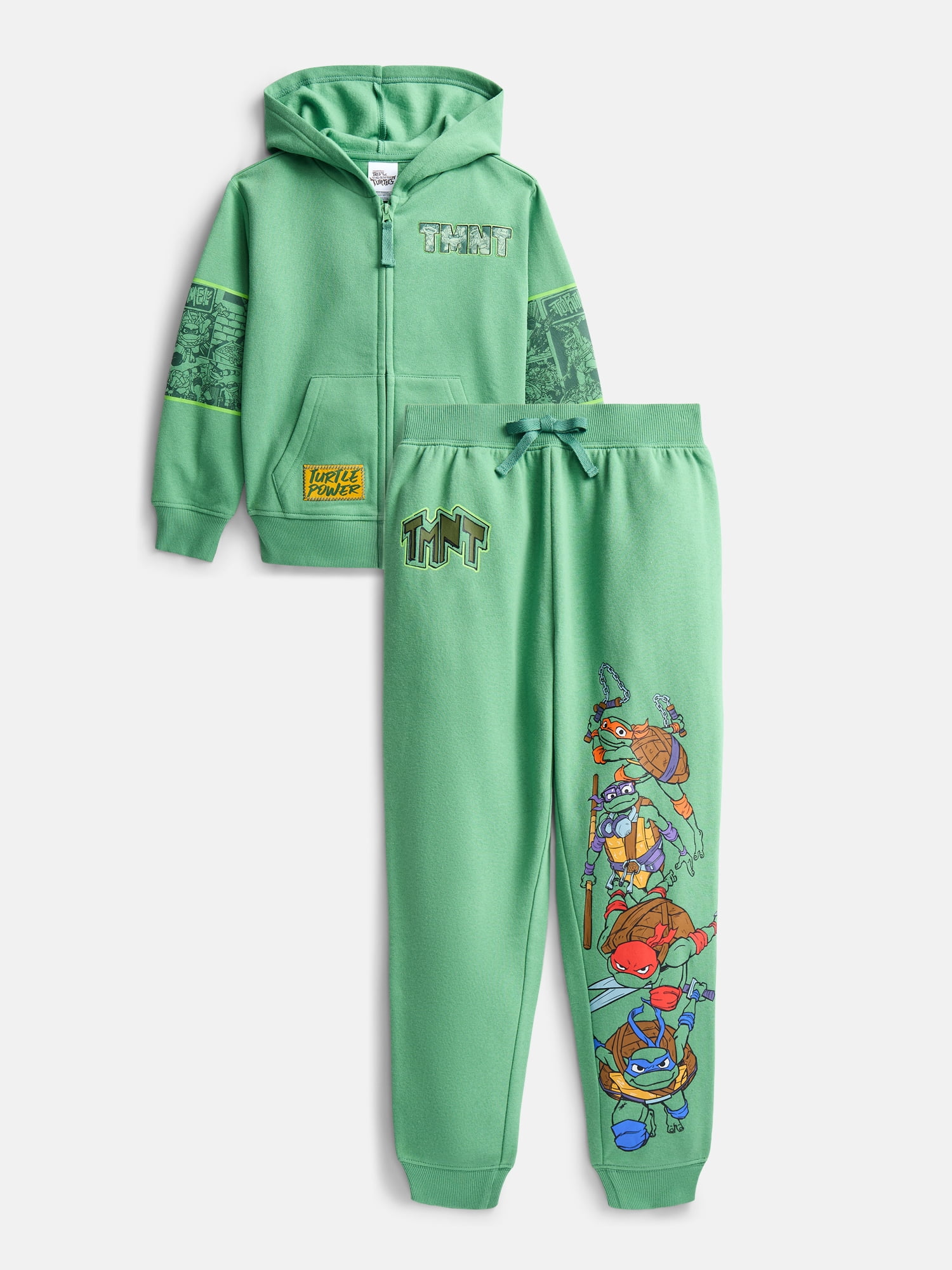 Teenage Mutant Ninja Turtles Boys Hoodie and Joggers Outfit Set, 2-Piece, Sizes 4-18