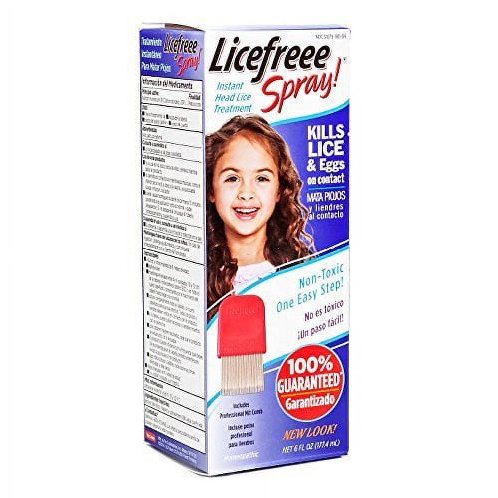 LiceFree Instant Head Lice Treatment NonToxic Spray Kills Lice & Egg