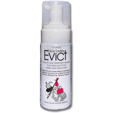 Lice Ladies EVICT Treatment Mousse - Safe, Natural, Non-Toxic Foaming Lice Treatment, 1 bottle